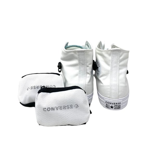 Converse Sneaker Men's Size 170829C CTAS BUCKLE UP High White Harbor Teal Canvas - Picture 4 of 9